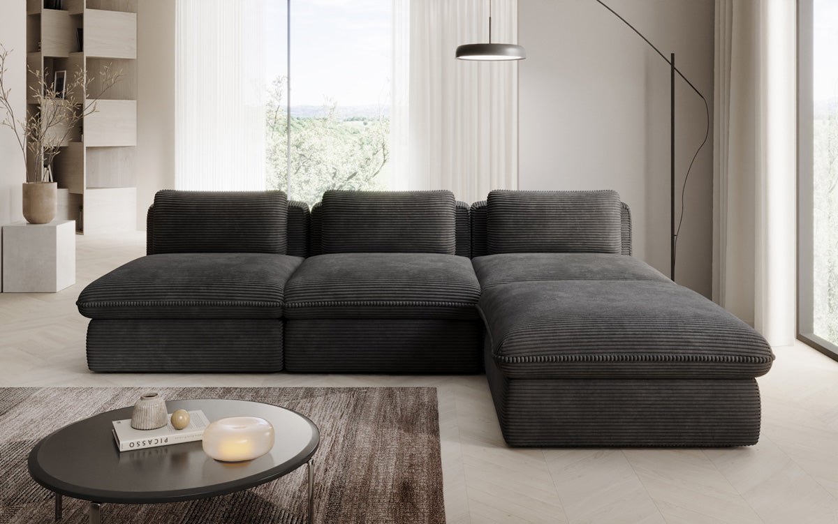 Designer L Sofa Cuddle in Cord
