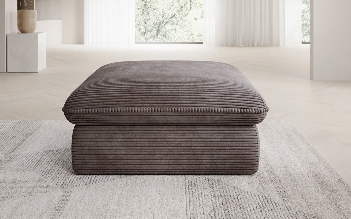 Beistellhocker Cuddle in Cord 90x90cm