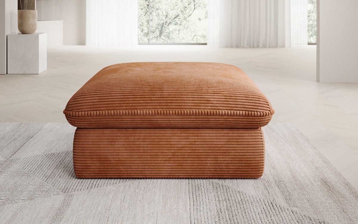 Beistellhocker Cuddle in Cord 90x90cm
