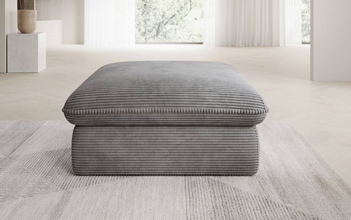 Beistellhocker Cuddle in Cord 90x90cm