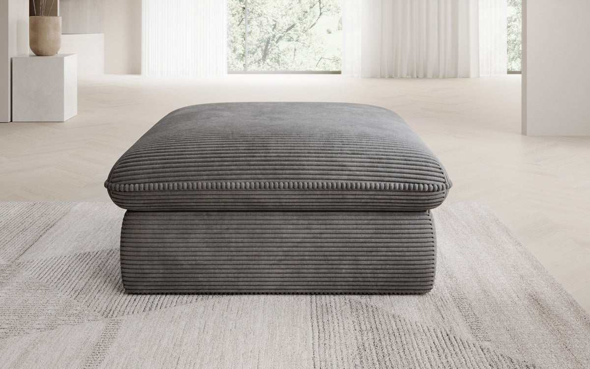 Beistellhocker Cuddle in Cord 90x90cm