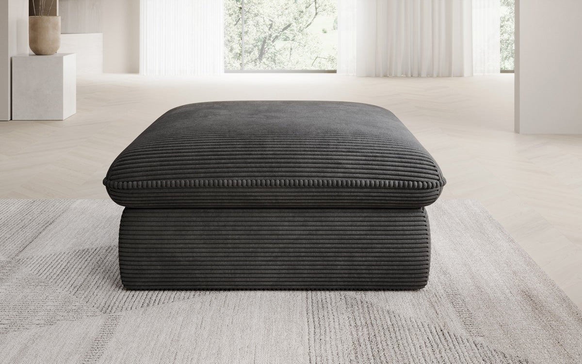 Beistellhocker Cuddle in Cord 90x90cm