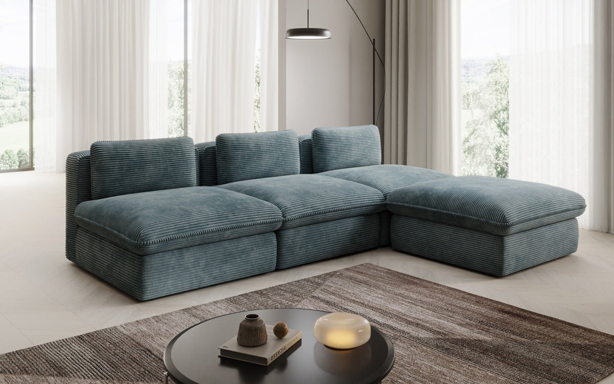 Designer L Sofa Cuddle in Cord