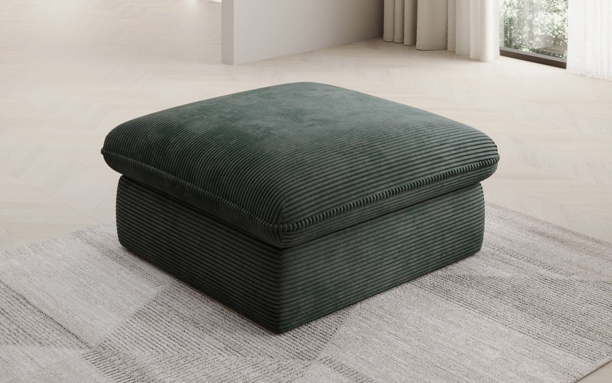 Beistellhocker Cuddle in Cord 90x90cm