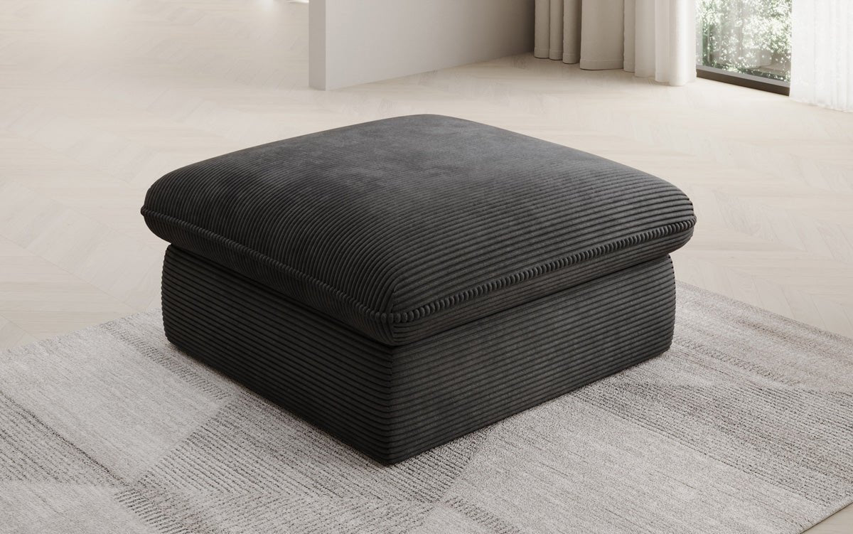 Beistellhocker Cuddle in Cord 90x90cm