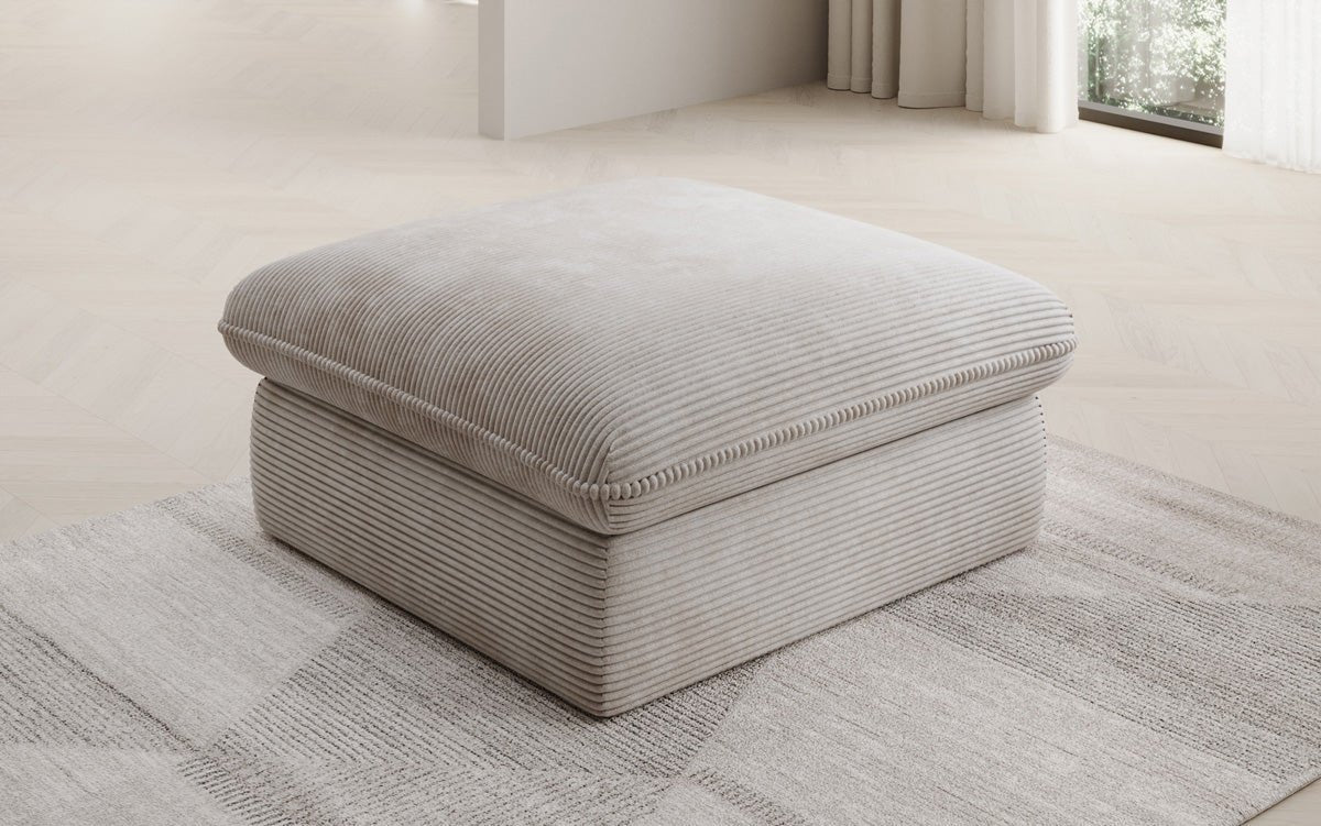 Beistellhocker Cuddle in Cord 90x90cm