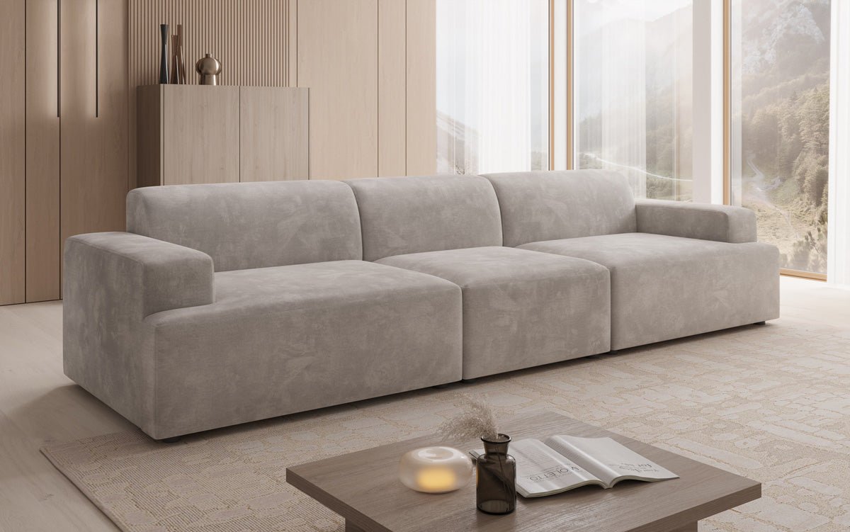 Designer Sofa Monza 3 Sitzer XXL in Samt