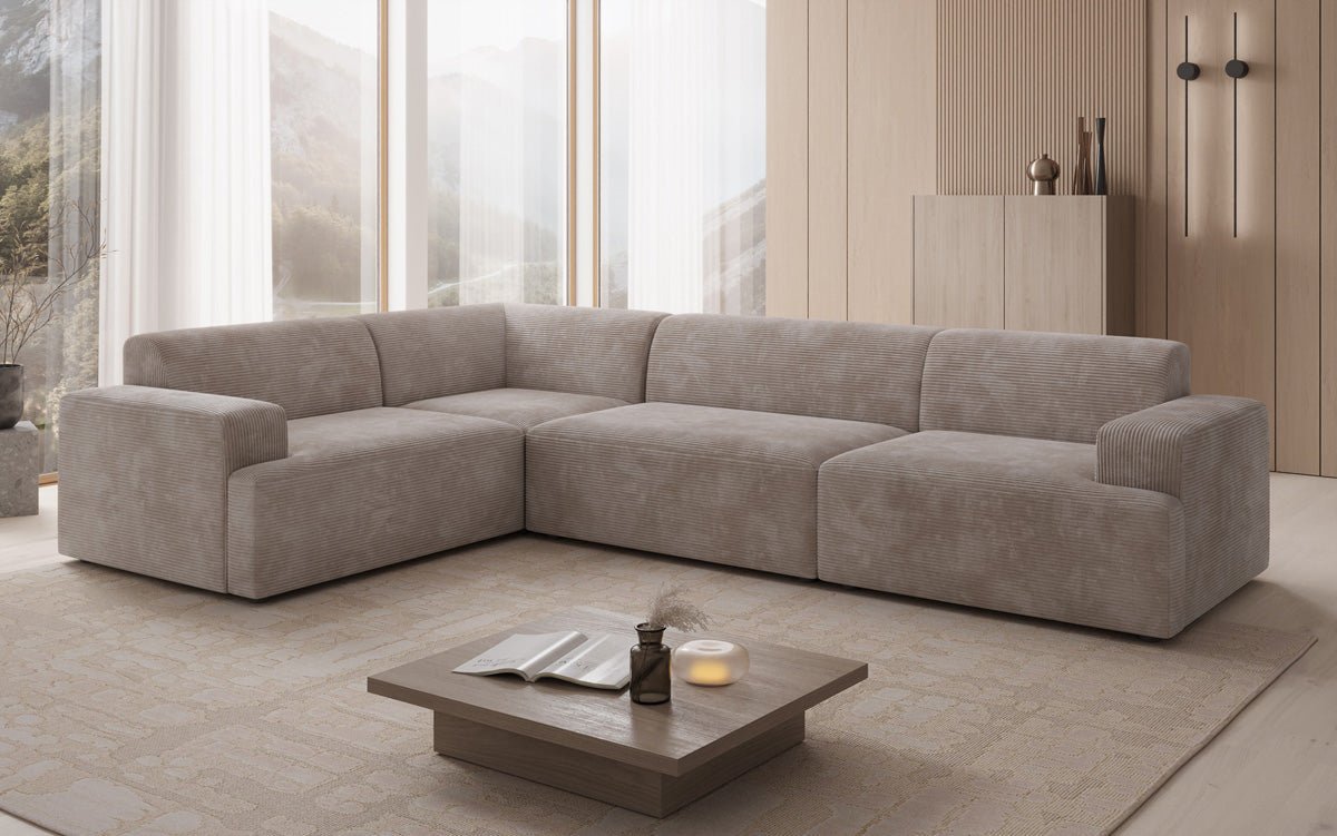 Designer Sofa Monza Wohnlandschaft L in Cord