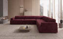 Designer Ecksofa Monza Wohnlandschaft XXL in Samt
