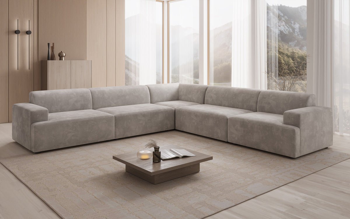 Designer Sofa Monza Wohnlandschaft L XXL in Samt
