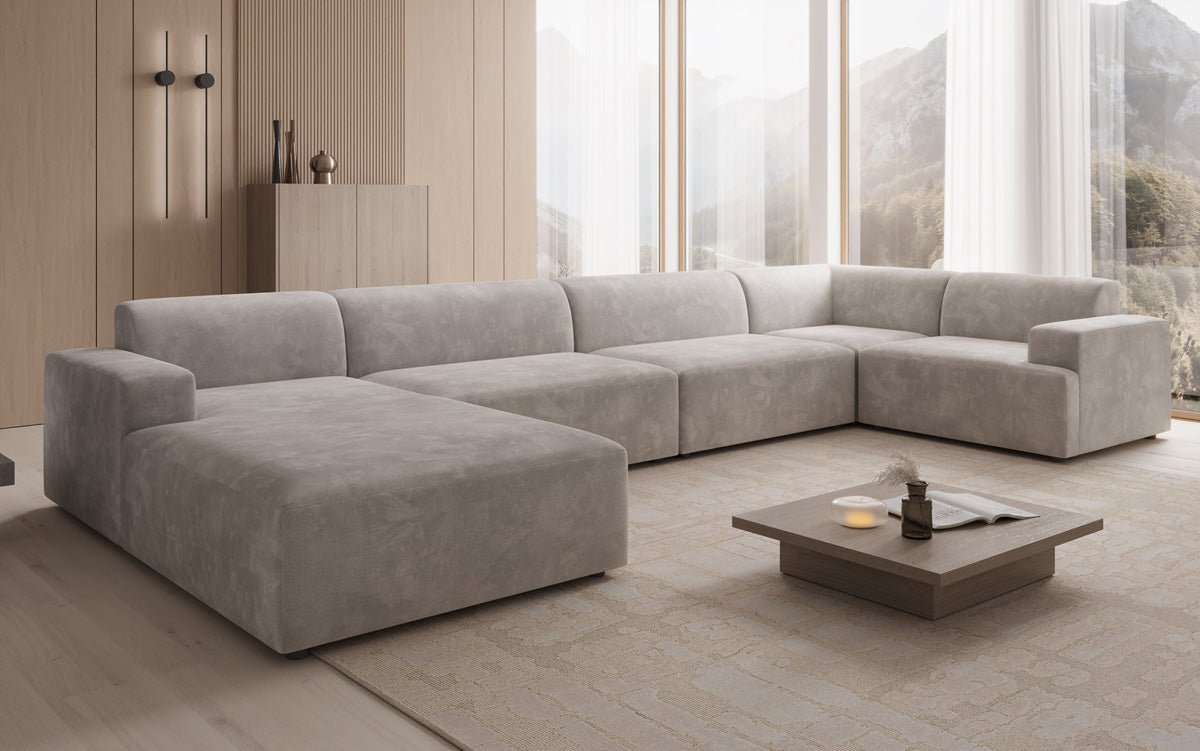 Designer Sofa Monza U XXL in Samt