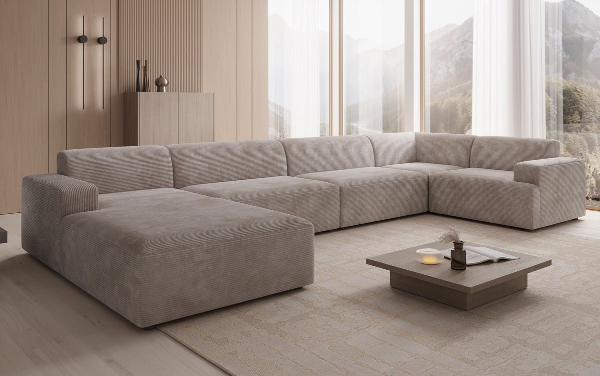 Designer Sofa Monza U XXL in Cord
