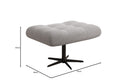 Designer Sofa-Sessel Aurelio inkl. Beistellhocker in Bouclé