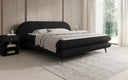 Boxspringbett Marisol mit ovalem Headboard in Bouclé