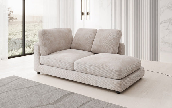 Designer Chaise Longue/Sofa Thalessa in Cord