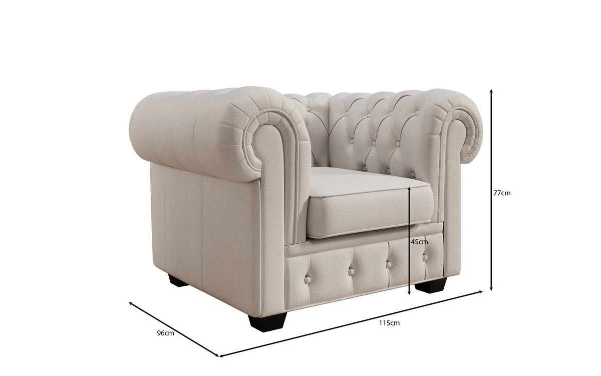 Chesterfield Royal 3+2+1 Sofa Set in Echtleder