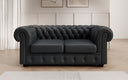 Chesterfield 2 Sitzer Sofa Royal in Echtleder
