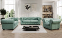 Chesterfield 2 Sitzer Sofa Royal in Echtleder