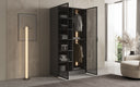 Moduro Luno – Design-Kleiderschrank mit Glasfront und LED-Innenbeleuchtung