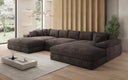 Designer Sofa Bernardo U mit breiter Ottomane in Cord