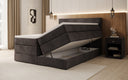 Boxspringbett Noren mit Stauraum in Samt