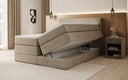 Boxspringbett Noren mit Stauraum in Samt
