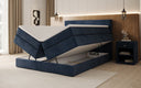 Boxspringbett Noren mit Stauraum in Samt
