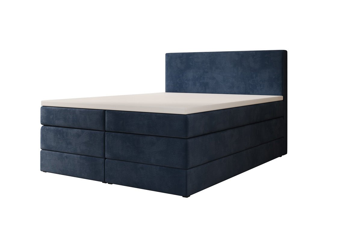 Boxspringbett Noren mit Stauraum in Samt