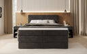Boxspringbett Lavero mit Stauraum in Samt