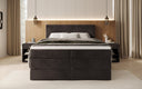 Boxspringbett Lavero mit Stauraum in Samt