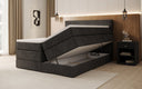 Boxspringbett Lavero mit Stauraum in Samt