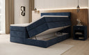 Boxspringbett Lavero mit Stauraum in Samt