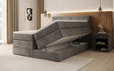 Boxspringbett Lavero mit Stauraum in Samt