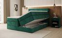 Boxspringbett Lavero mit Stauraum in Samt