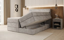 Boxspringbett Lavero mit Stauraum in Samt
