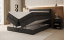 Boxspringbett Lavero mit Stauraum in Samt