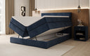 Boxspringbett Lavero mit Stauraum in Samt