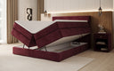 Boxspringbett Lavero mit Stauraum in Samt