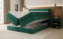 Boxspringbett Lavero mit Stauraum in Samt