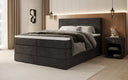 Boxspringbett Lavero mit Stauraum in Samt