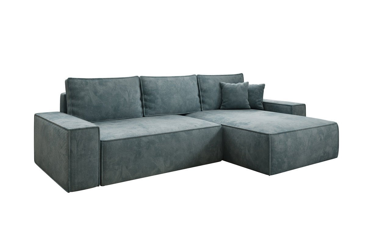 Designer Sofa Lunaro mit Schlaf- und Klappfunktion in Cord
