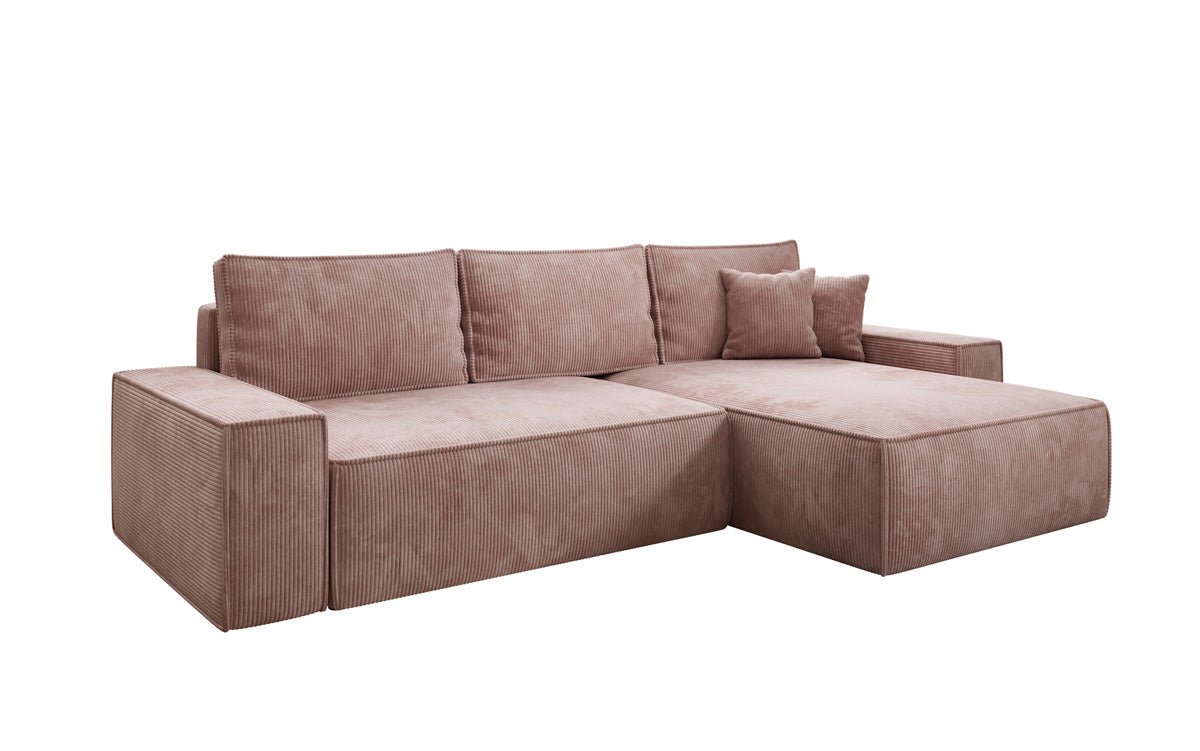 Designer Sofa Lunaro mit Schlaf- und Klappfunktion in Cord