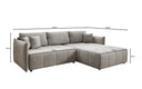 Designer Ecksofa Velaro mit Schlaf- und Klappfunktion in Samt