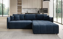 Designer Ecksofa Velaro mit Schlaf- und Klappfunktion in Samt