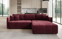 Designer Ecksofa Velaro mit Schlaf- und Klappfunktion in Samt