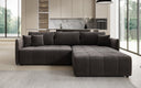 Designer Ecksofa Velaro mit Schlaf- und Klappfunktion in Samt