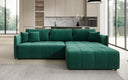 Designer Ecksofa Velaro mit Schlaf- und Klappfunktion in Samt