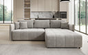 Designer Ecksofa Velaro mit Schlaf- und Klappfunktion in Samt