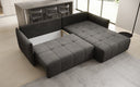 Designer Ecksofa Velaro mit Schlaf- und Klappfunktion in Samt