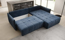 Designer Ecksofa Velaro mit Schlaf- und Klappfunktion in Samt